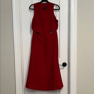 Banana Republic Vibrant Red Midi Dress